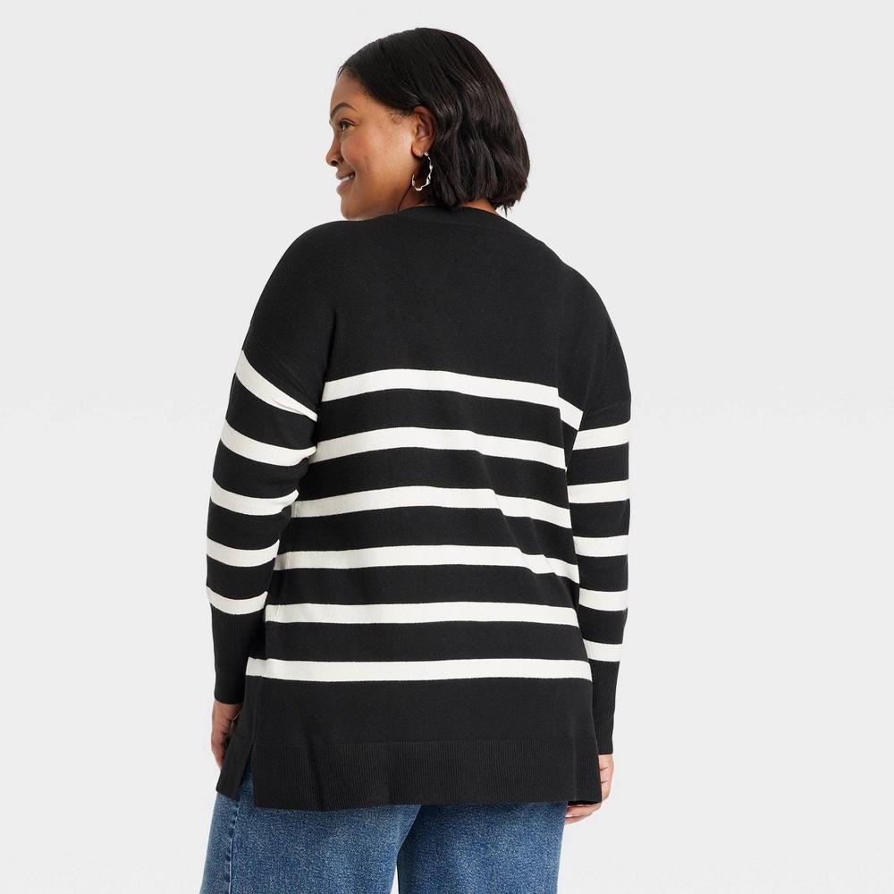 Women's Cozy Knit V-Neck Tunic Pullover Sweater - Ava & Viv™ Product Image