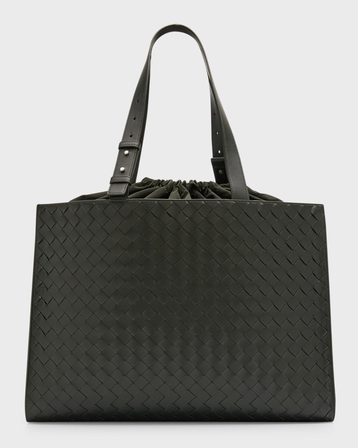 Men's Medium Cassette Paper Intrecciato Leather Tote Bag Product Image