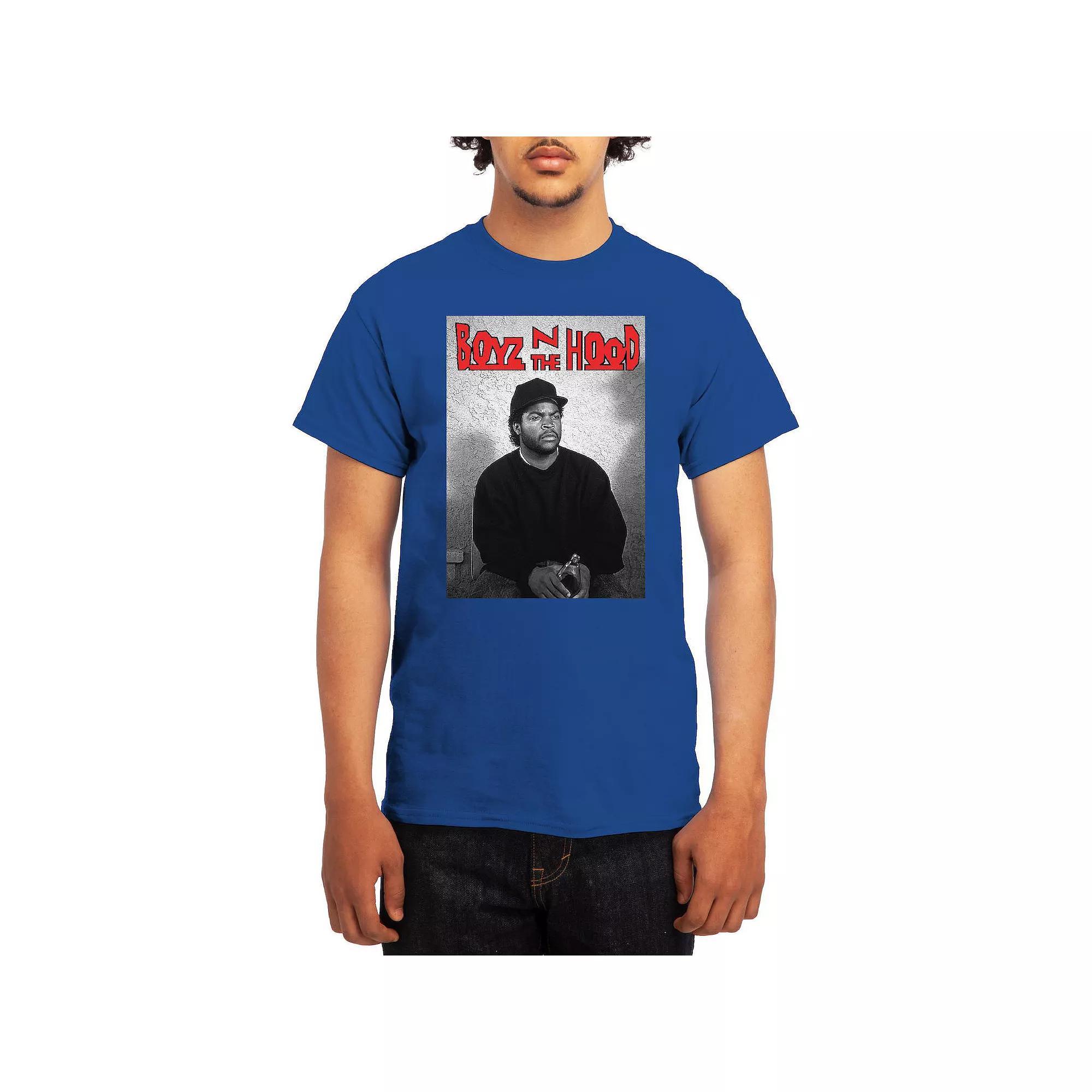 Men's Boyz N' The Hood Logo Doughboy Photo Tee, Size: Medium, Grey Red Product Image