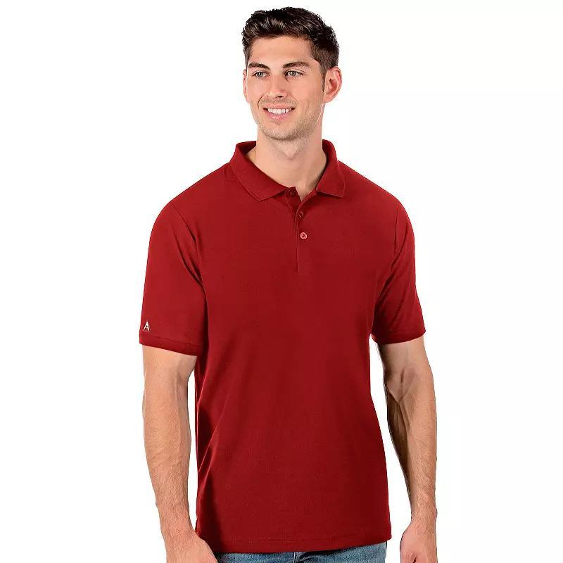 Men's Antigua Legacy Fitted Pique Polo, Size: XXL, Grey Product Image