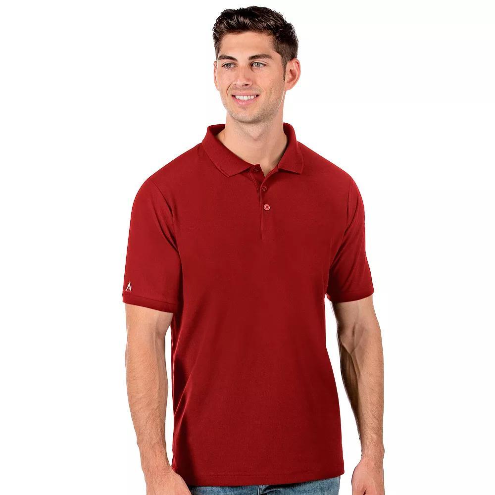 Men's Antigua Legacy Fitted Pique Polo, Size: XXL, Grey Product Image