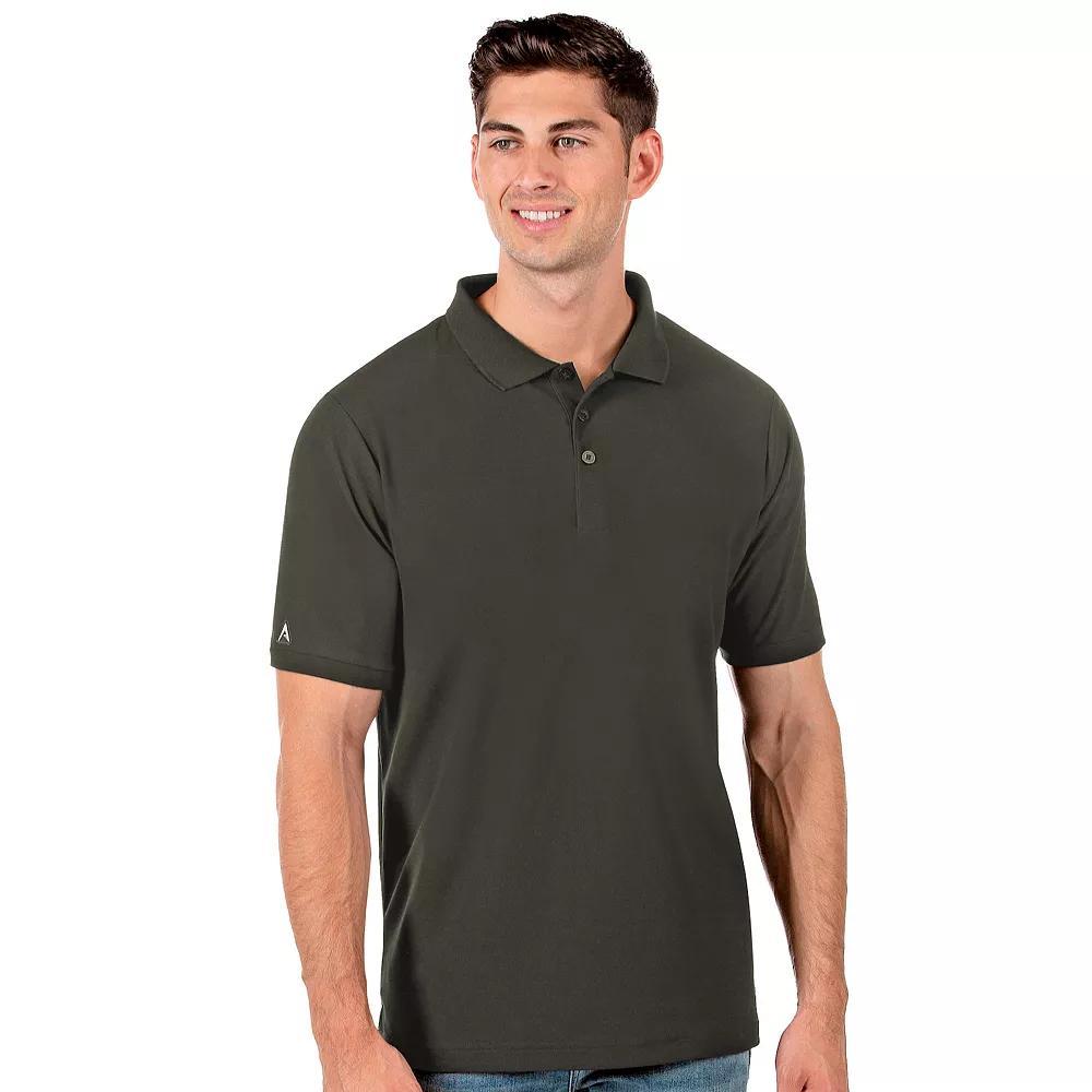 Men's Antigua Legacy Fitted Pique Polo, Size: XXL, Grey Product Image