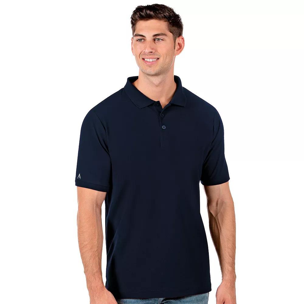Men's Antigua Legacy Fitted Pique Polo, Size: Small, Black Product Image