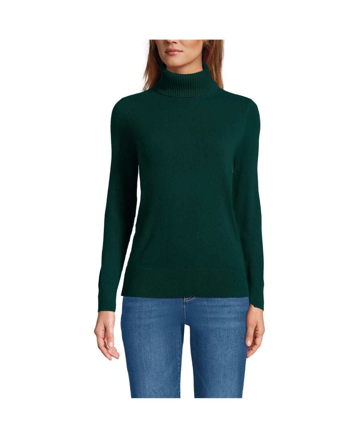 Petite Lands' End Cashmere Turtleneck Sweater, Women's, Size: Large Petite, Fresh Ivory Rainbow Product Image