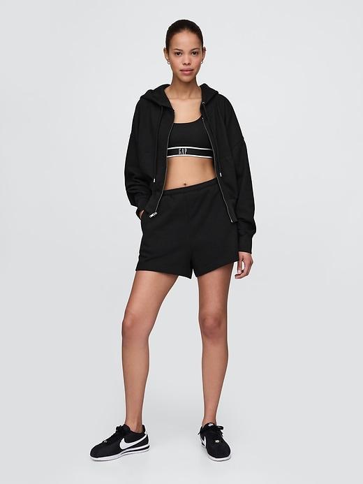 Heavyweight French Terry Oversized Zip Wedge Hoodie Product Image