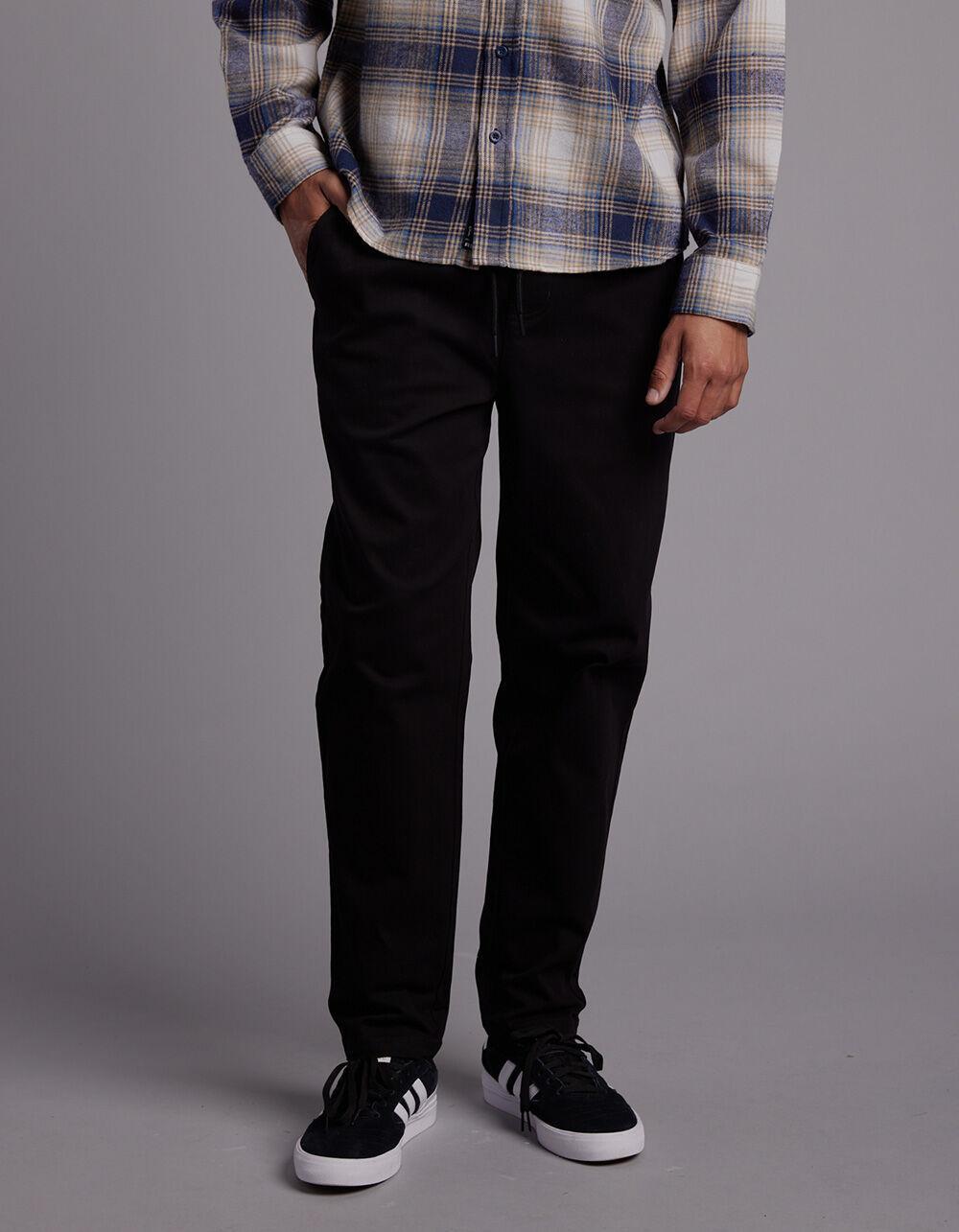 RSQ Mens Twill Pull On Pants - BLACK Product Image