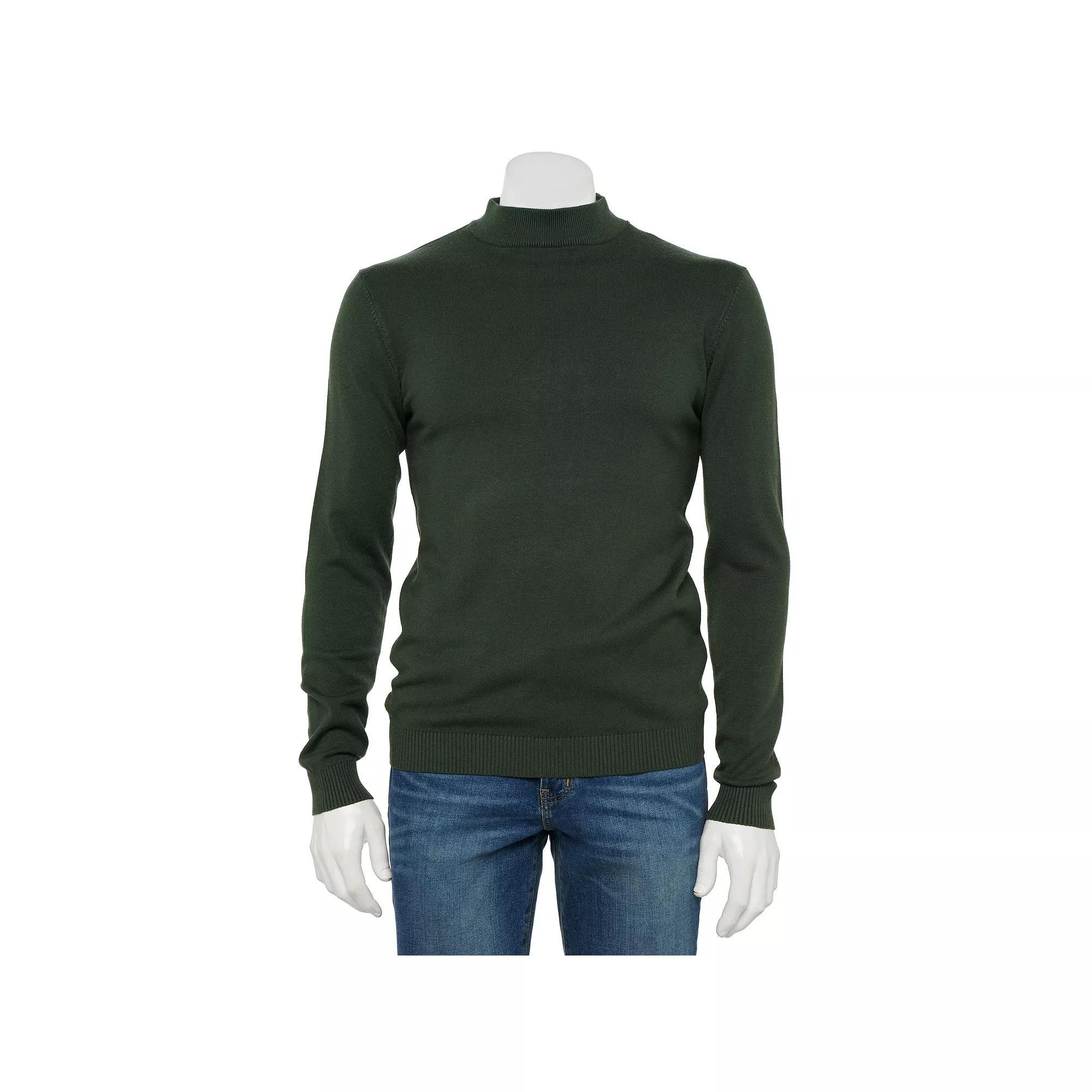 Men's Xray Regular-Fit Mockneck Sweater, Size: 3XL, Brown Product Image