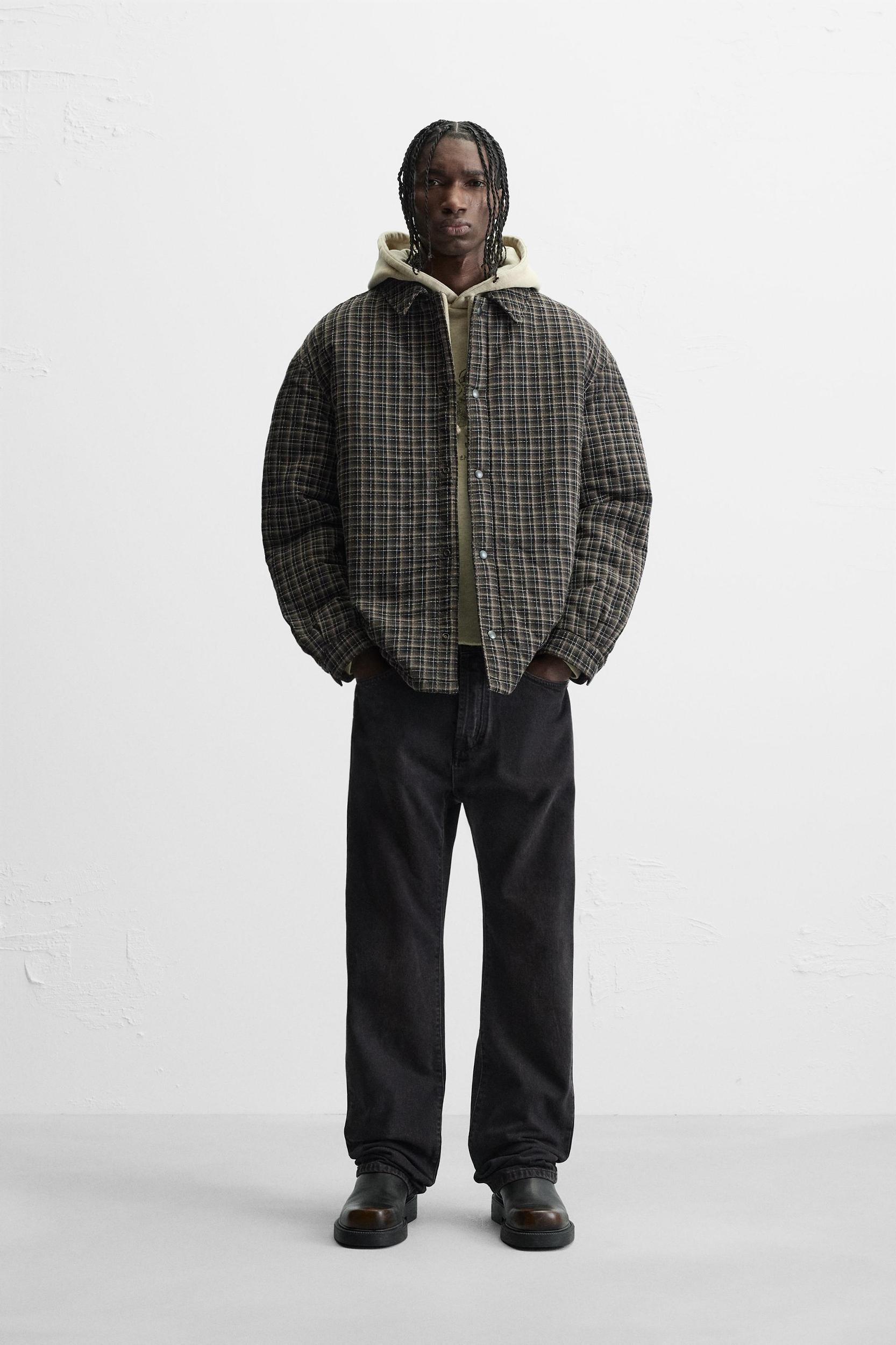 QUILTED PLAID OVERSHIRT Product Image