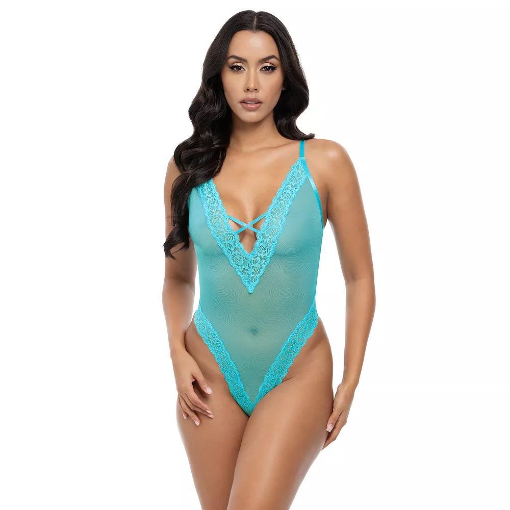 Women's Oh La La Cheri Zayla Teddy Lingerie 52-12050, Size: Large-XL, Beach Blue Product Image