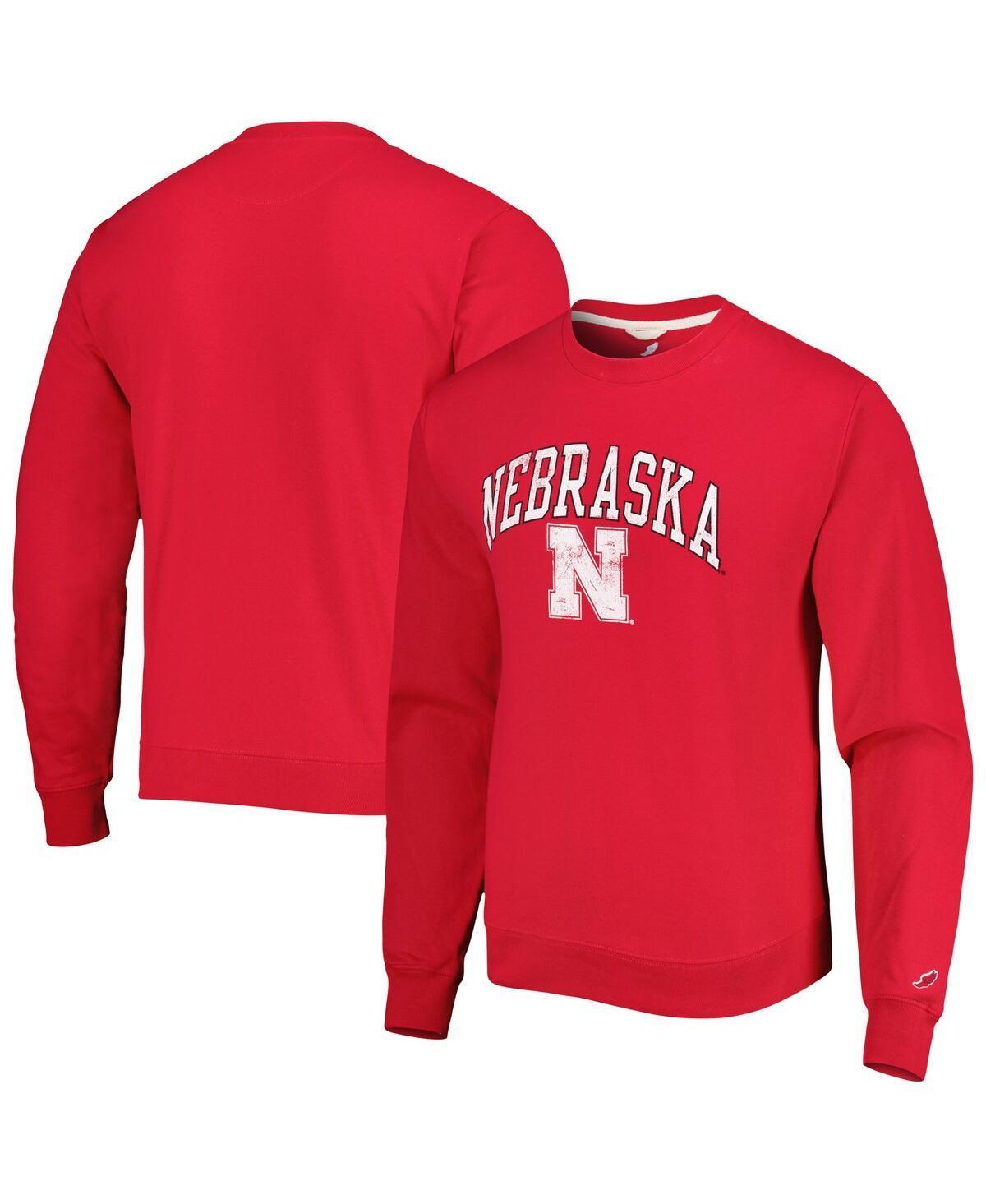 Men's League Collegiate Wear Scarlet Nebraska Huskers 1965 Arch Essential Pullover Sweatshirt, Size: Large, Red Product Image