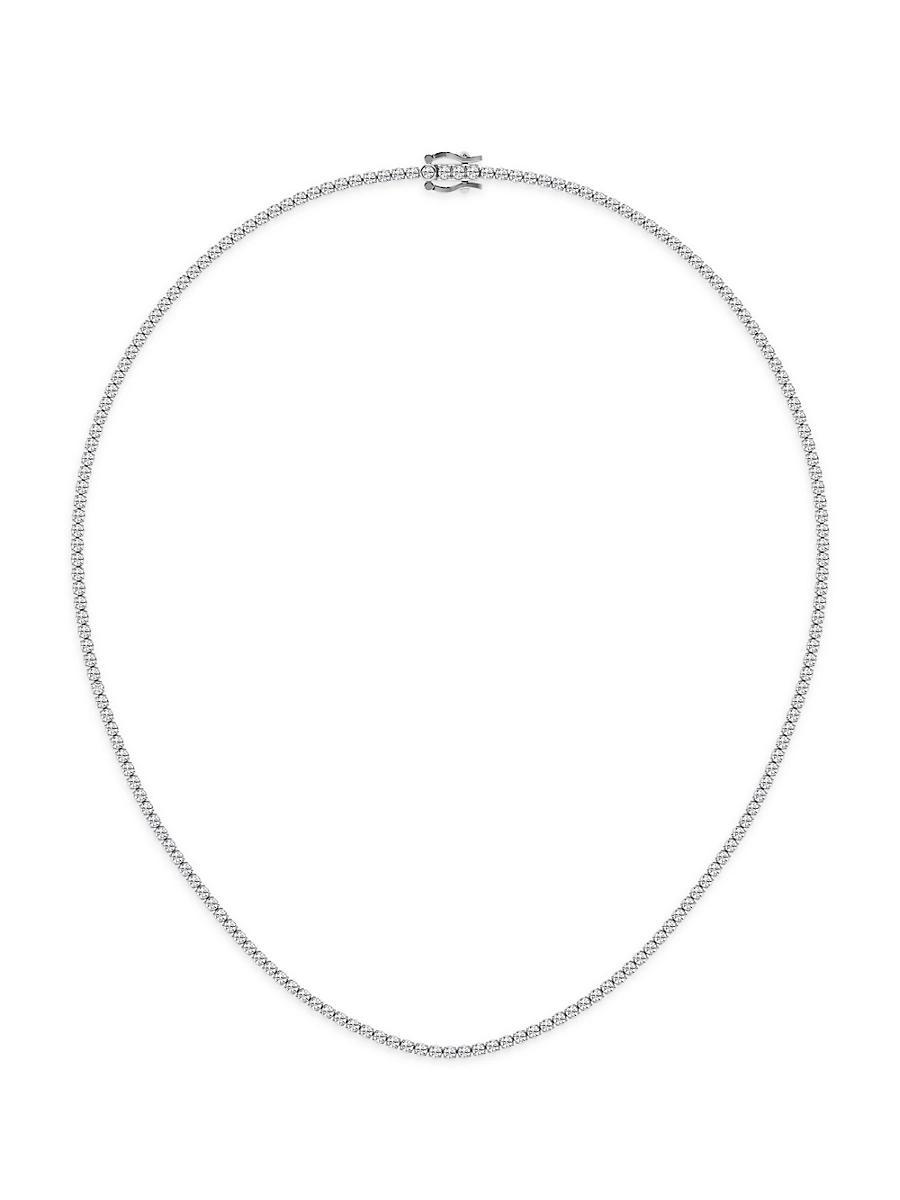 Womens 14K White Gold & Lab-Grown Diamond Tennis Necklace/5.00-20.00 TCW Product Image