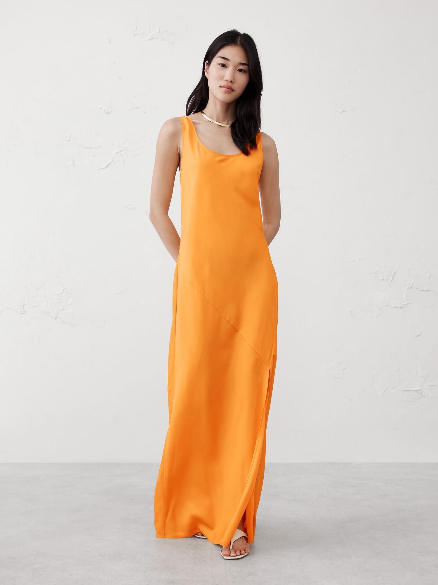 Satin Maxi Dress Product Image
