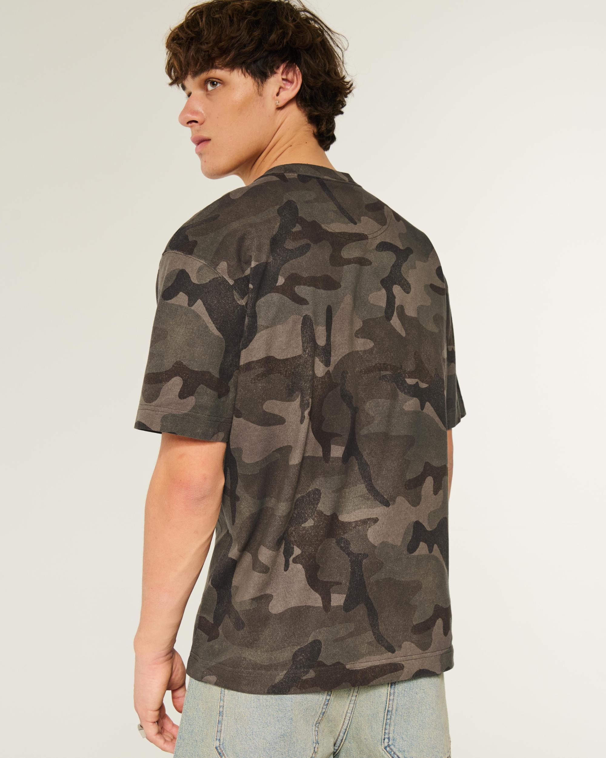 Boxy Heavyweight Washed Cotton Crew T-Shirt Product Image