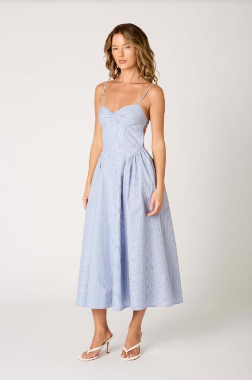 NIA | Destane Dress | Slate Blue Product Image