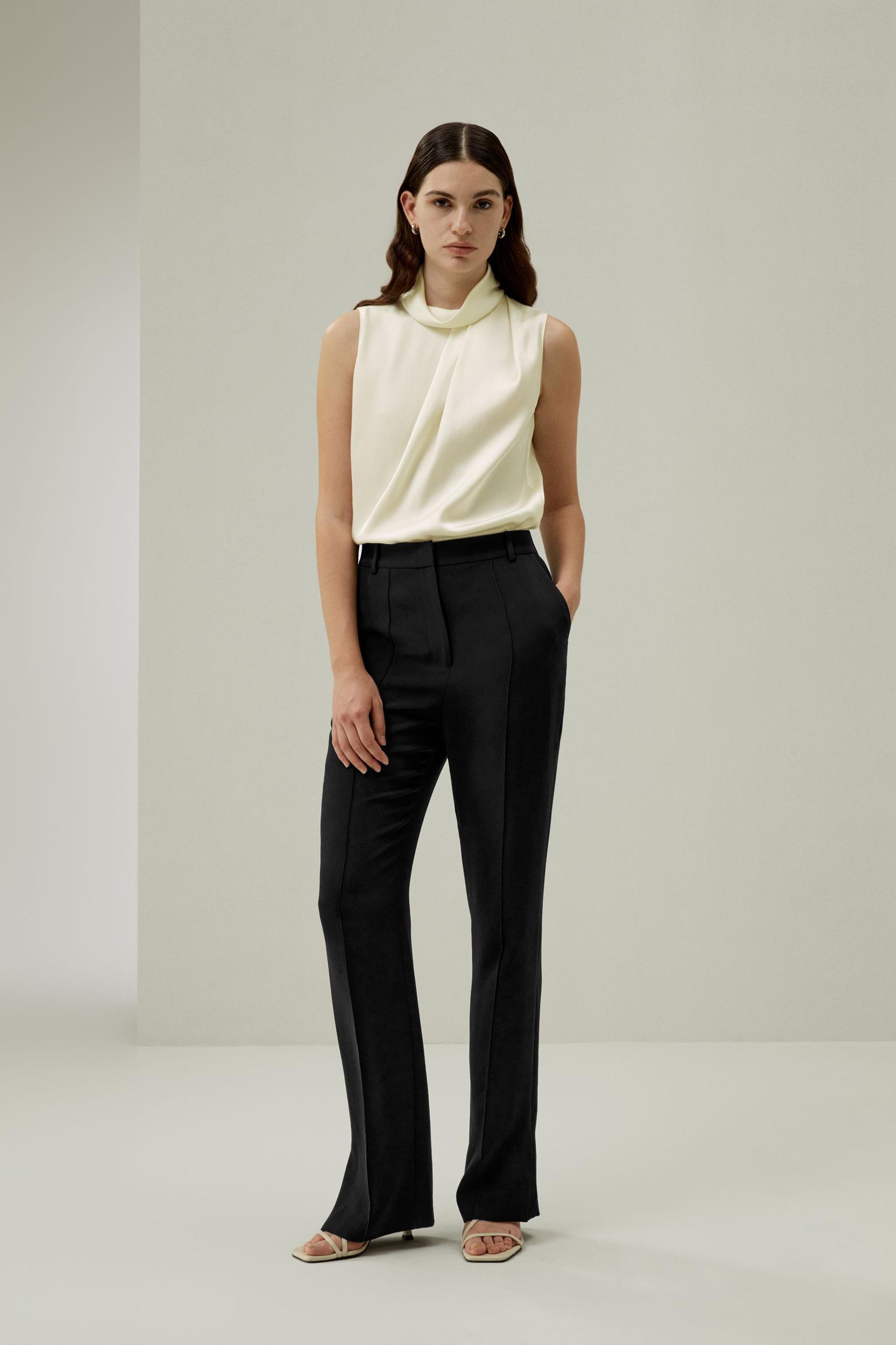 Asymmetrical Sleeveless Cowl Neck Top Product Image