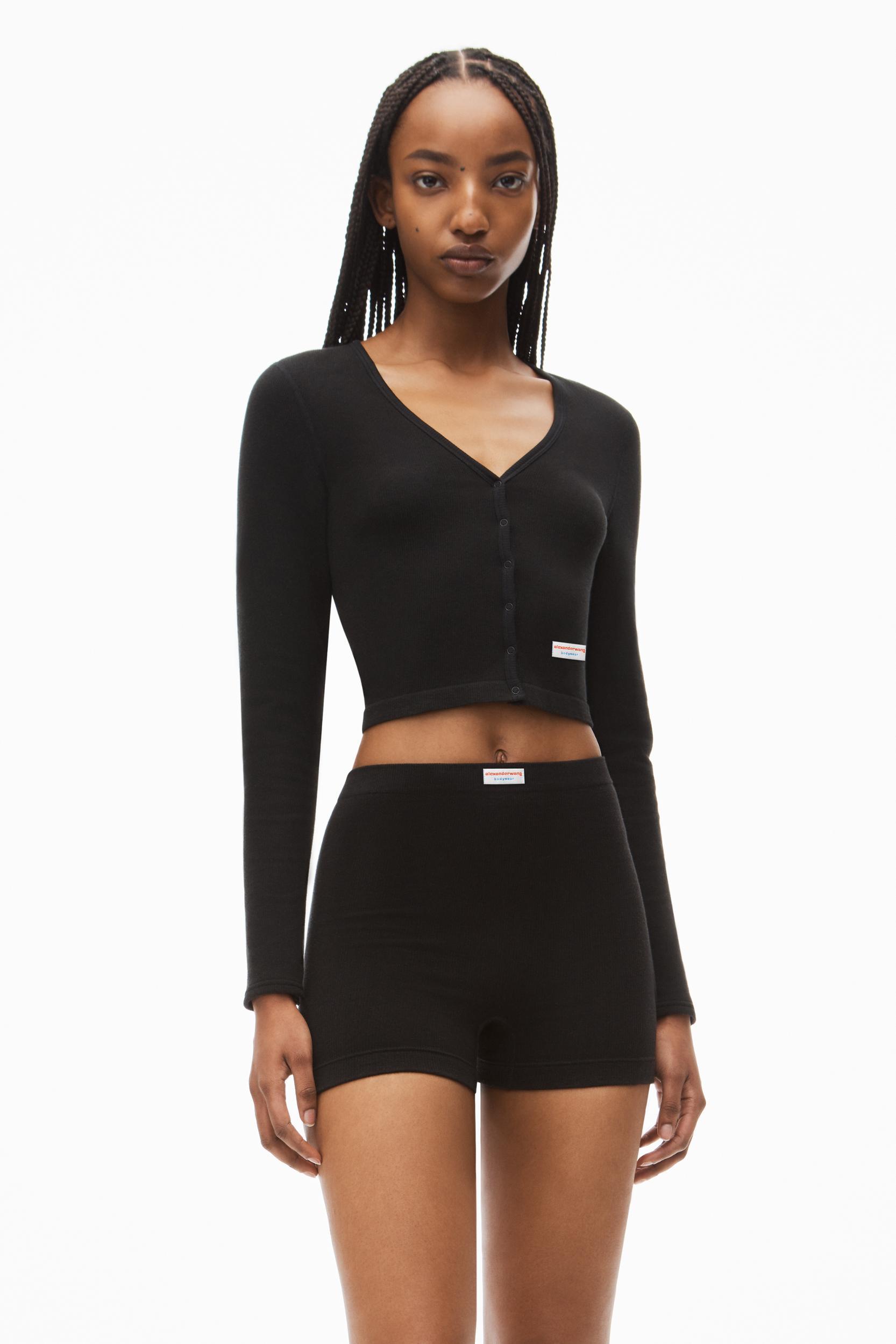 Crystal Hotfix Cropped Camisole In Waffle Knit Product Image