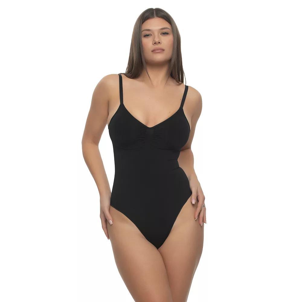 Jezebel Bodycon Thong Bodysuit 390212, Women's, Size: XL, Black Product Image