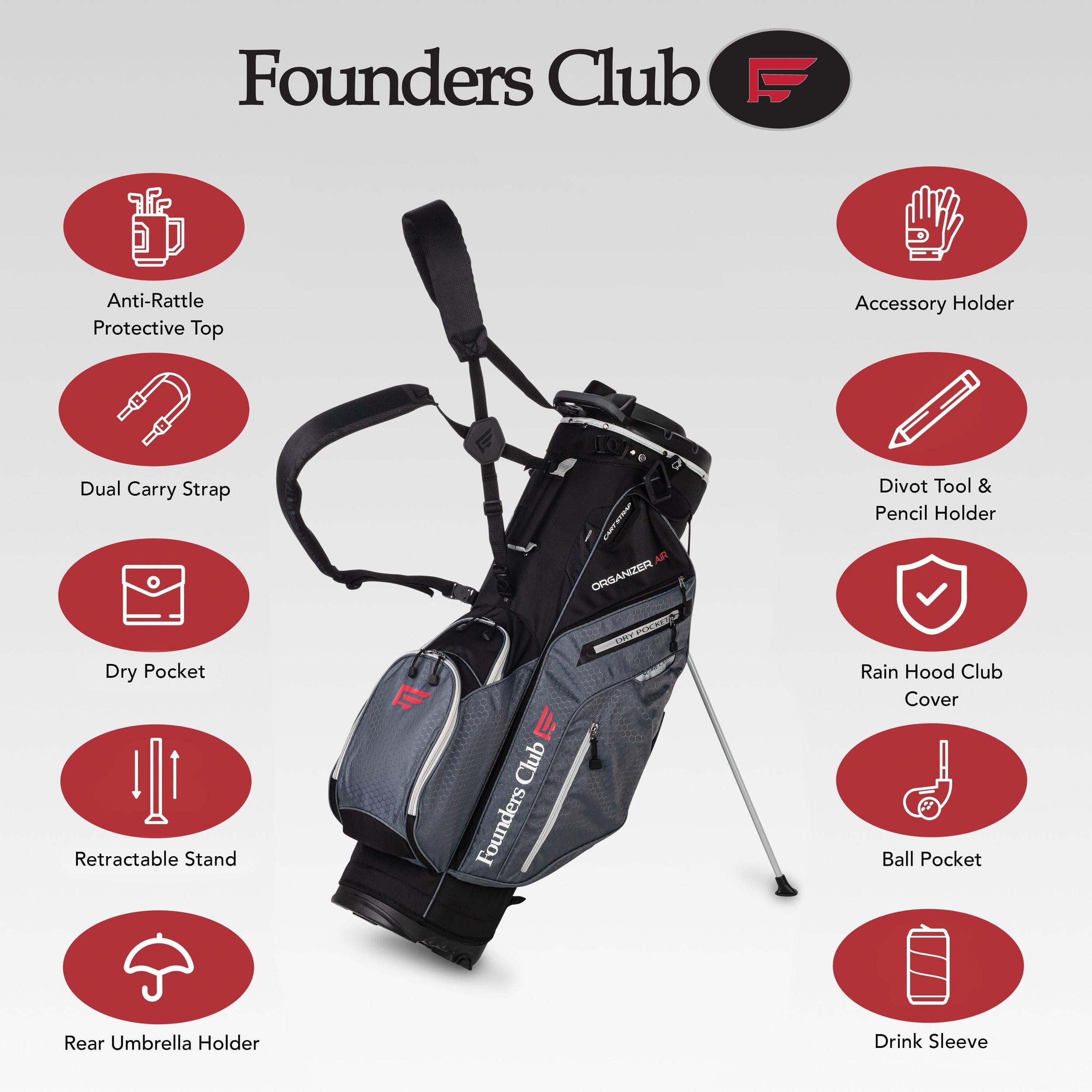 Founders Club 3rd Generation Organizer Men's Golf Stand Bag with 14 Way Organizer Divider Top with Full Length Dividers Male Product Image