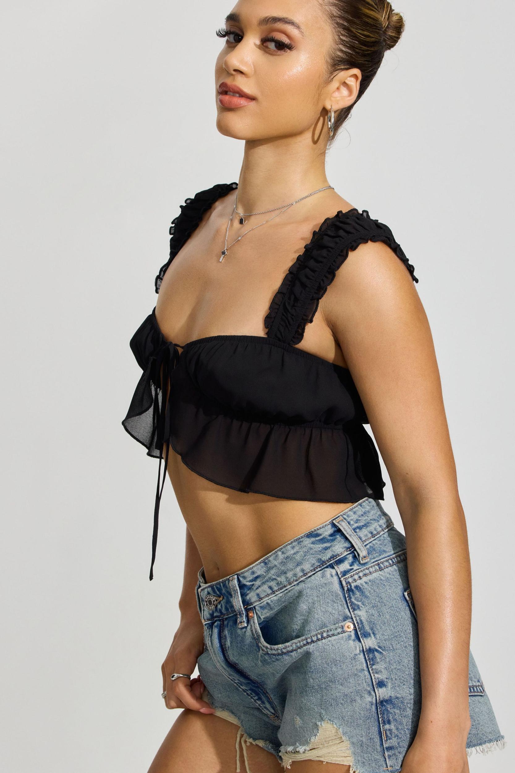 Tie Front Babydoll Cami Top Product Image