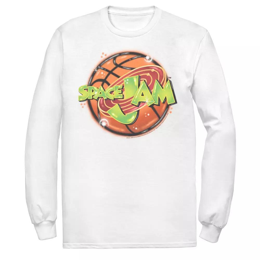 Men's Looney Tunes Space Jam Airbrushed Logo Tee, Size: Large, White Product Image