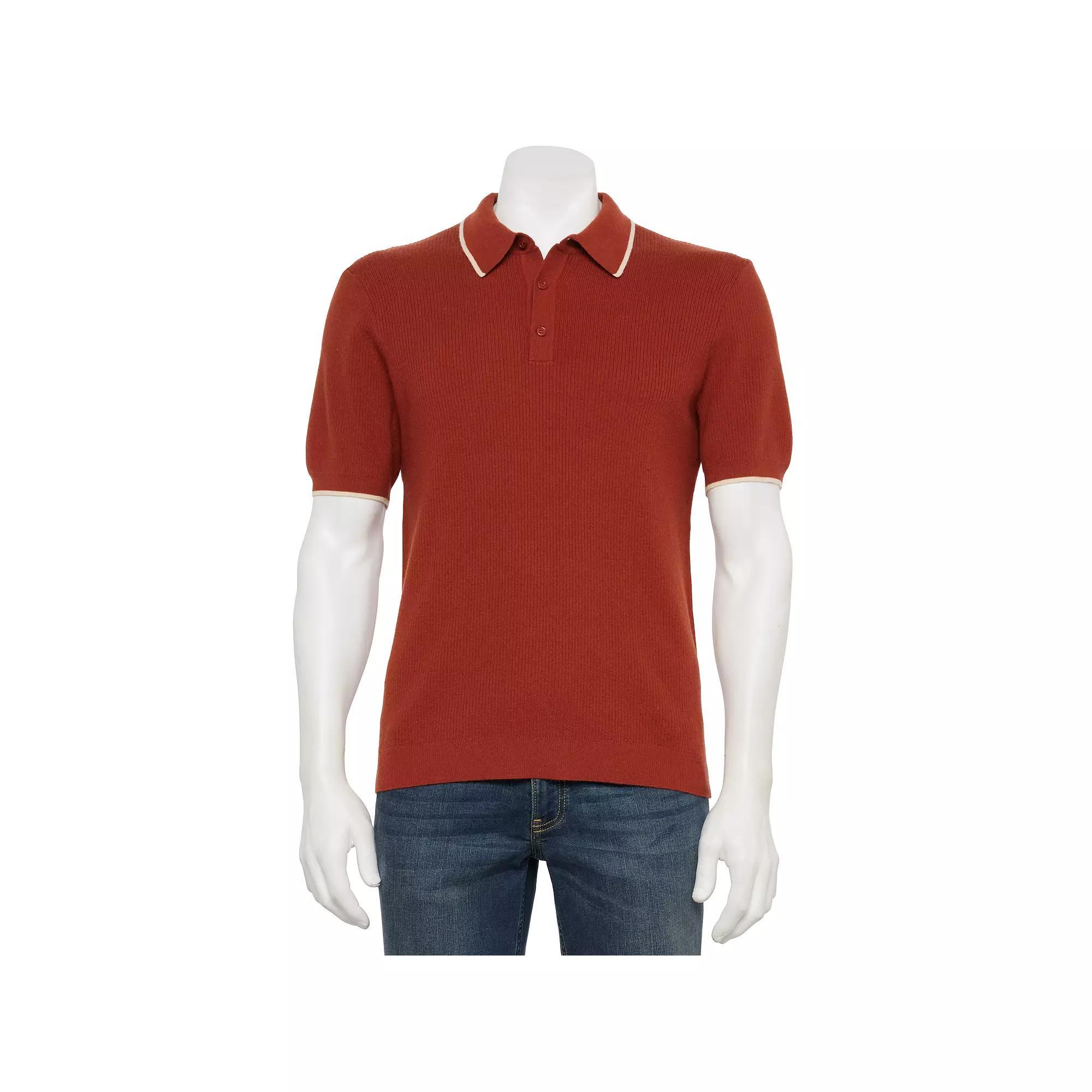 Mens Thomas Sterling Short Sleeve Sweater Polo Shirt Product Image