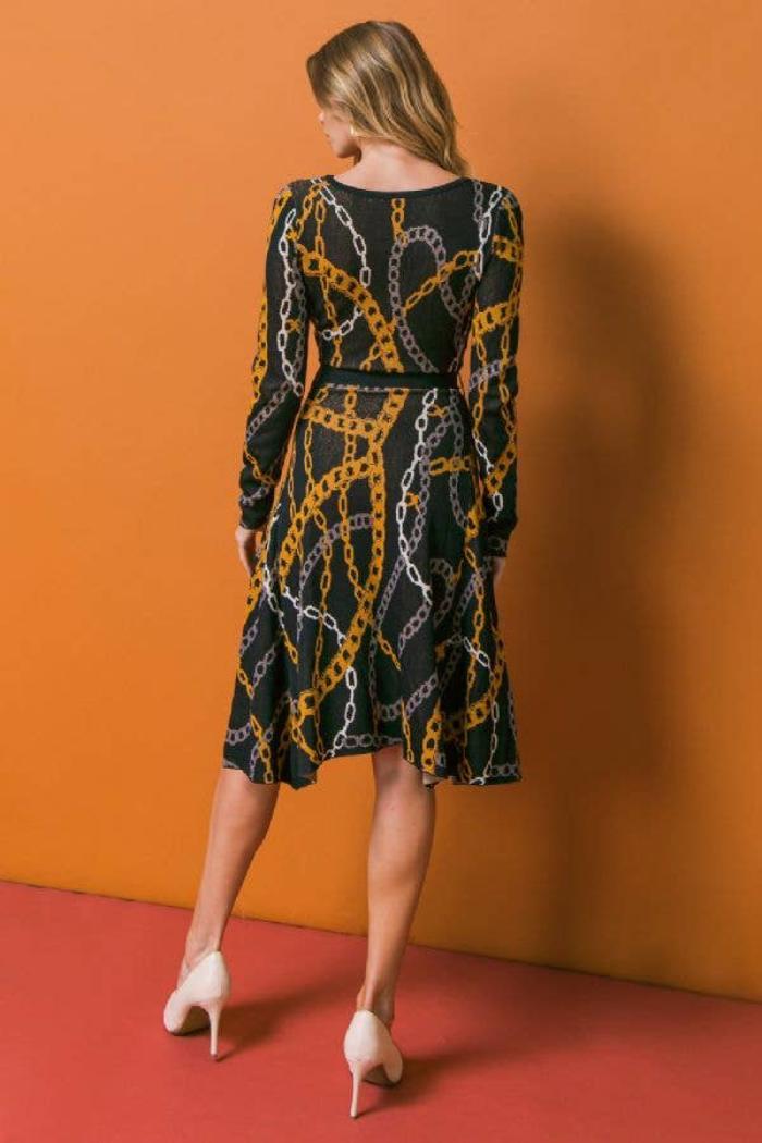 Jacquard Knit Midi Sweater Dress Product Image