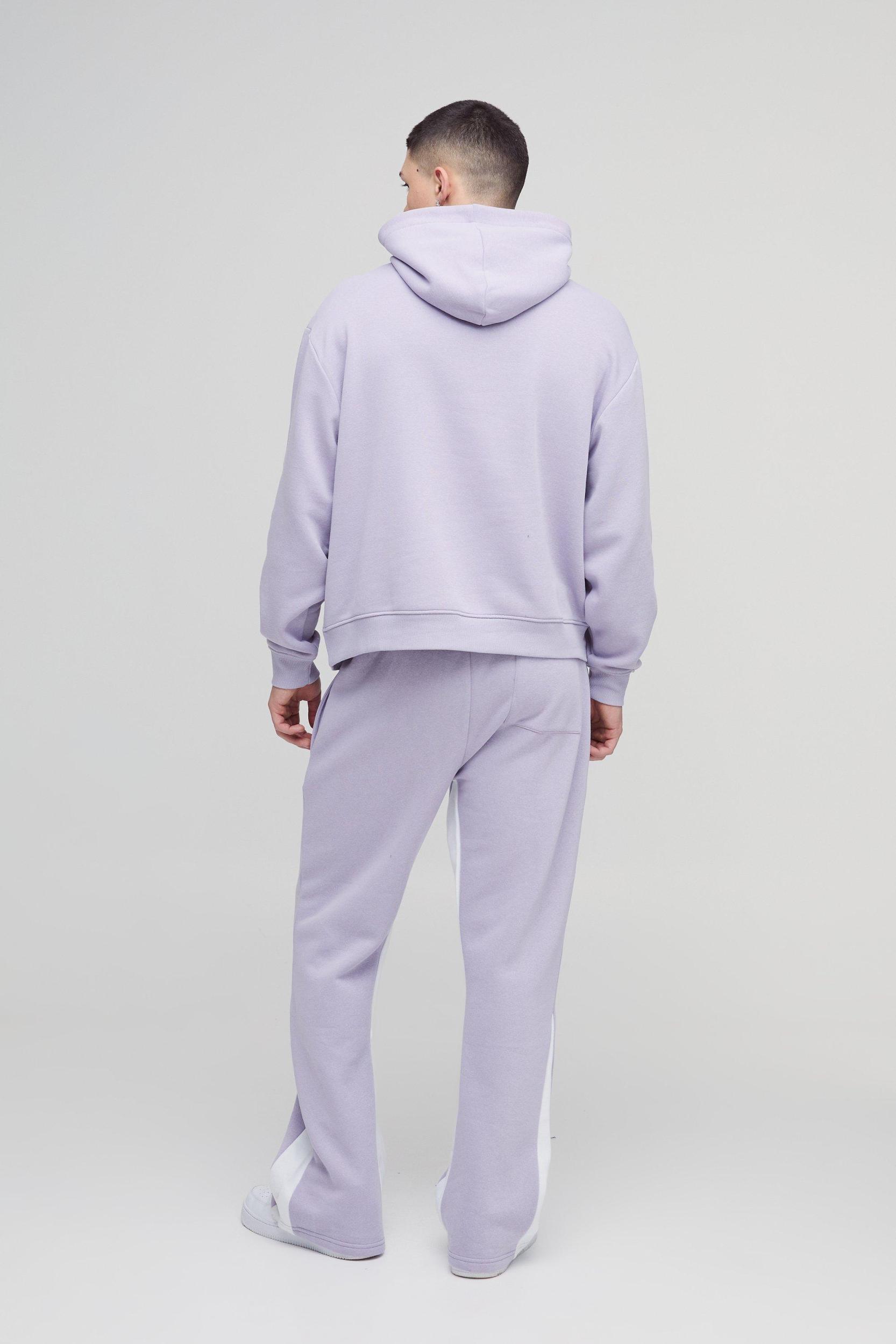 Oversized Boxy Paint Splatter Homme Gusset Tracksuit | boohooMAN USA Product Image