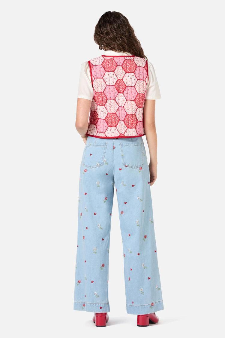 Patchwork Quilted Vest Product Image