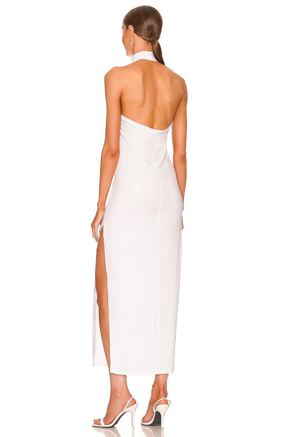 Halter Turtle Side Slit Gown Norma Kamali Product Image
