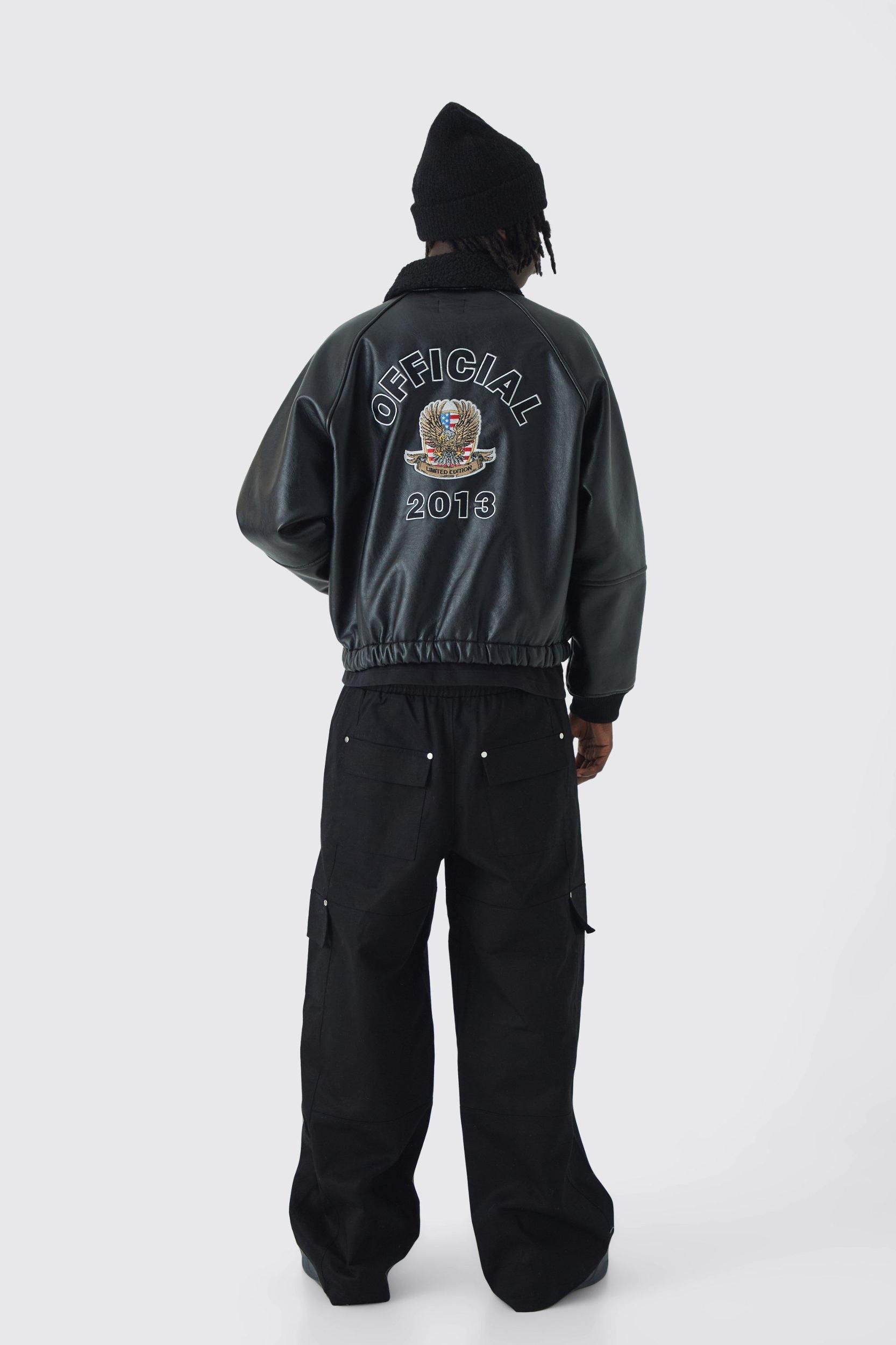 Elasticated Waist Baggy Fit Heavy Twill Extended Drawcord Cargo Pants | boohooMAN USA Product Image