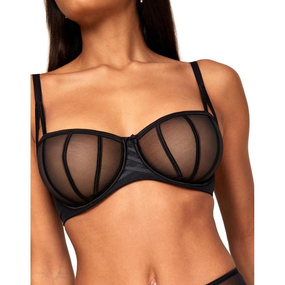 Adore Me Women's Bianca Balconette Bra 36B / Jet Black. Product Image
