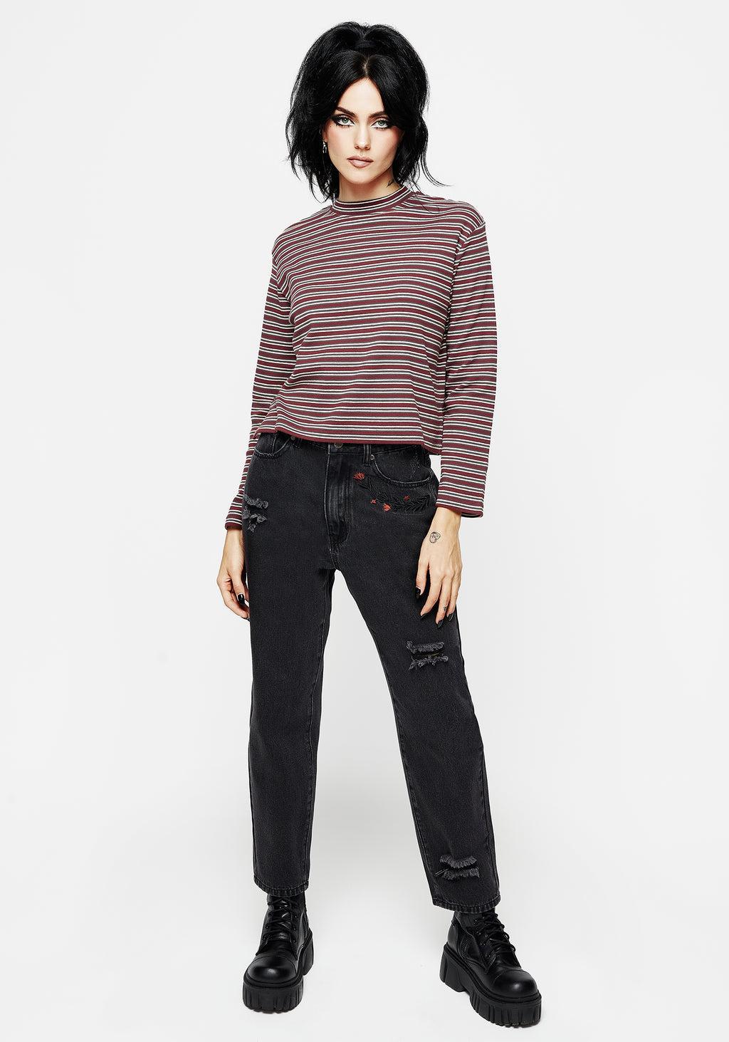 Calliophis Stripe Long Sleeve Crop Tee Product Image