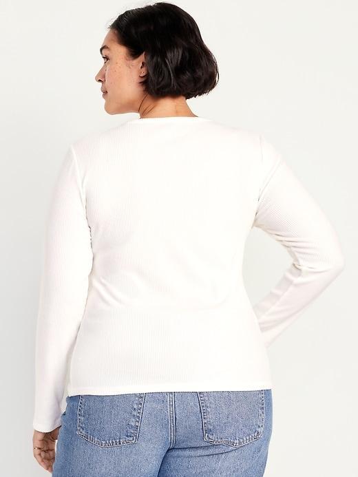 Plush-Knit Long-Sleeve T-Shirt Product Image
