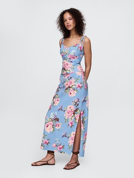 Linen-Blend Tie-Strap Cami Product Image