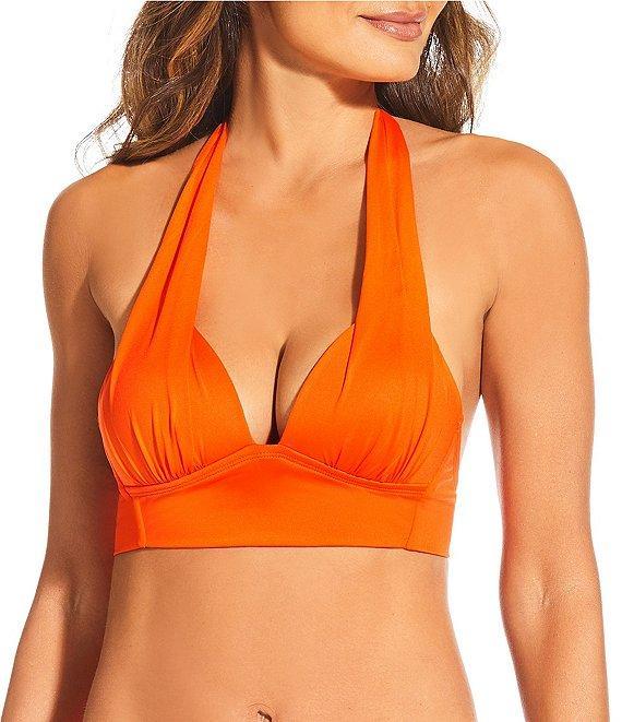 Gibson & Latimer Solid Side Shirred Mid Rise Swim Bottom Product Image