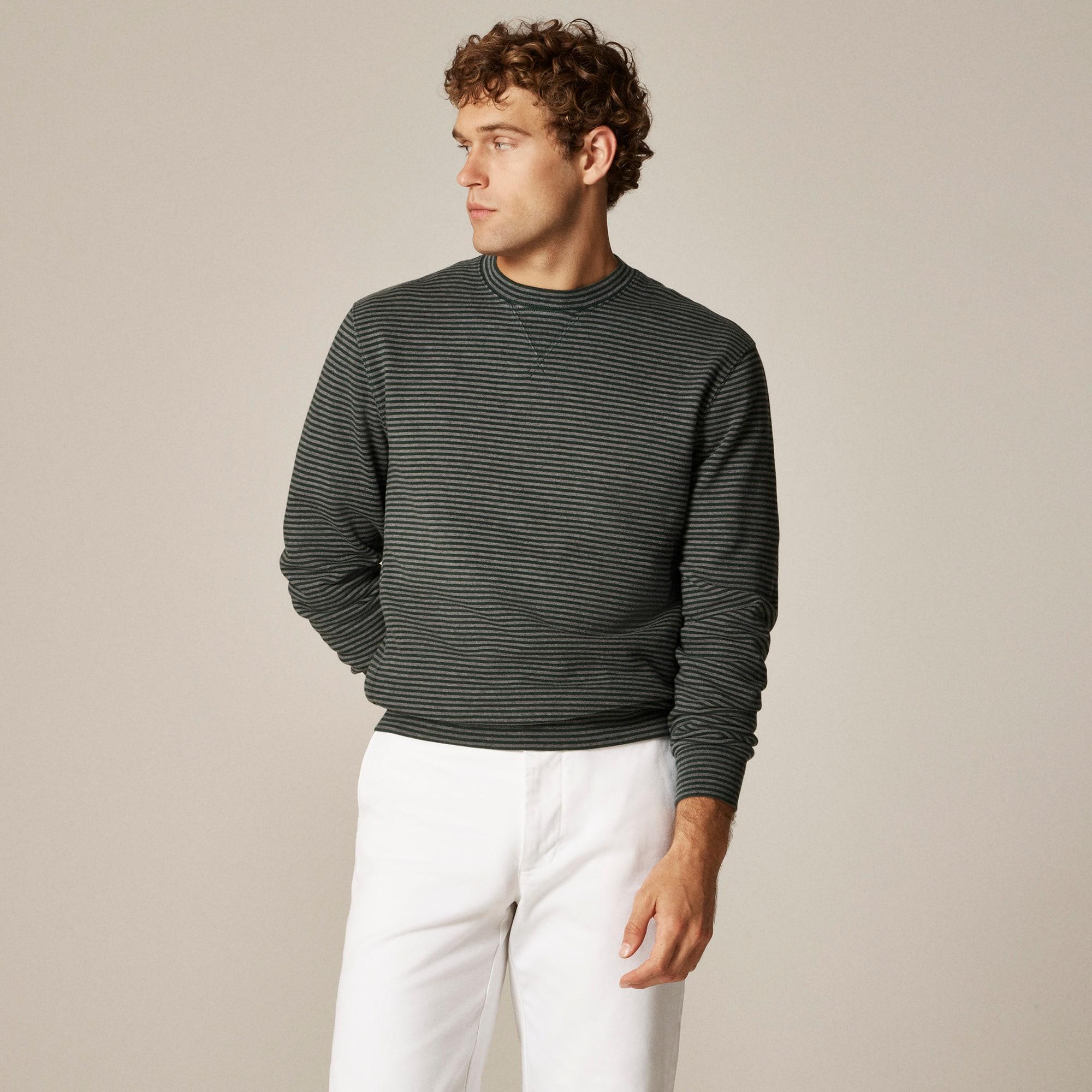 Lightweight french terry sweatshirt in stripe Product Image