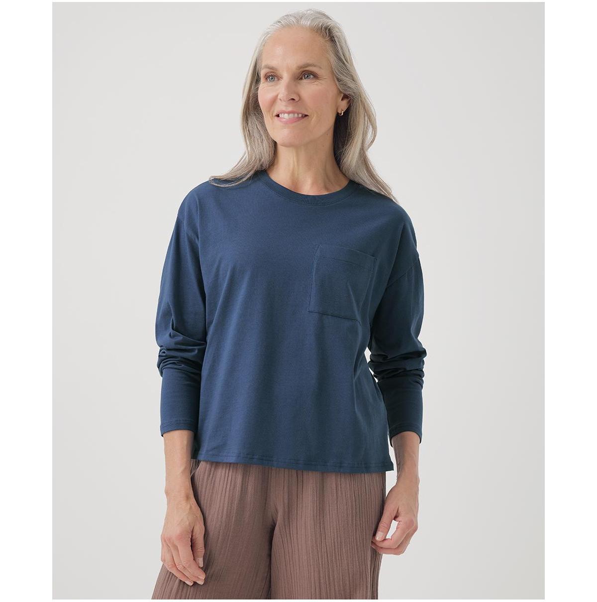 Womens Softspun Long Sleeve Pocket Tee 3XL Product Image