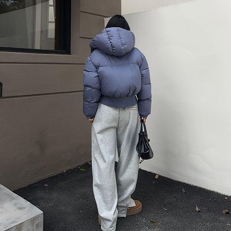 Mid Rise Plain Wide Leg Pants Product Image