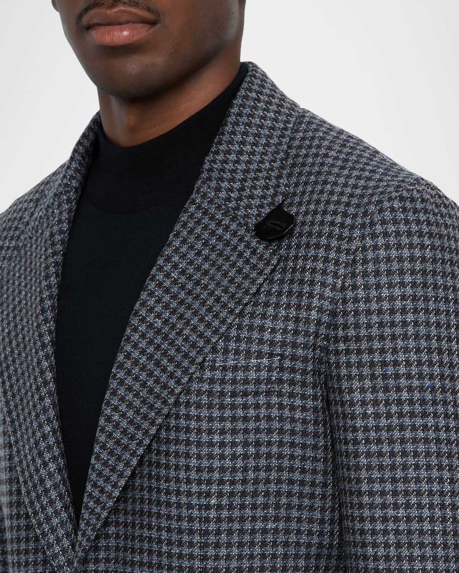 Men's Silk and Wool Mix Houndstooth Sport Coat Product Image