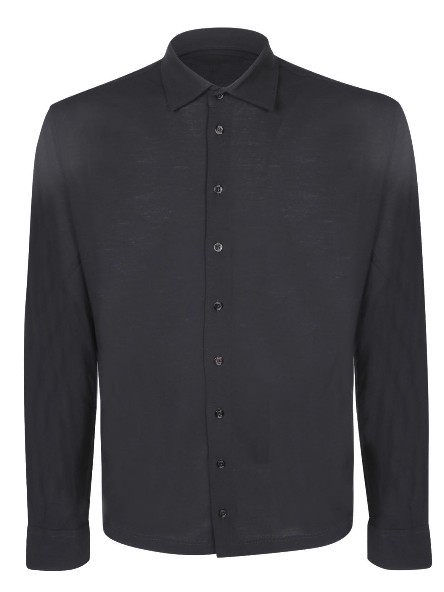 HERNO Jersey Crepe Black Shirt Product Image