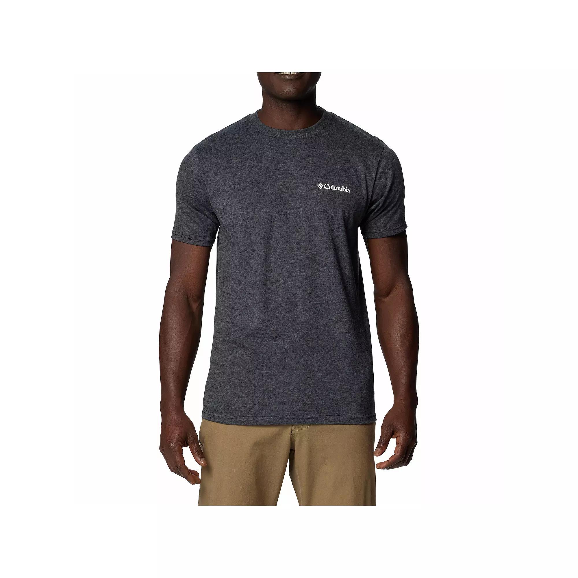 Men's Columbia Outdoor Gear Short Sleeve Graphic Tee, Size: Small, Grey Heather Product Image