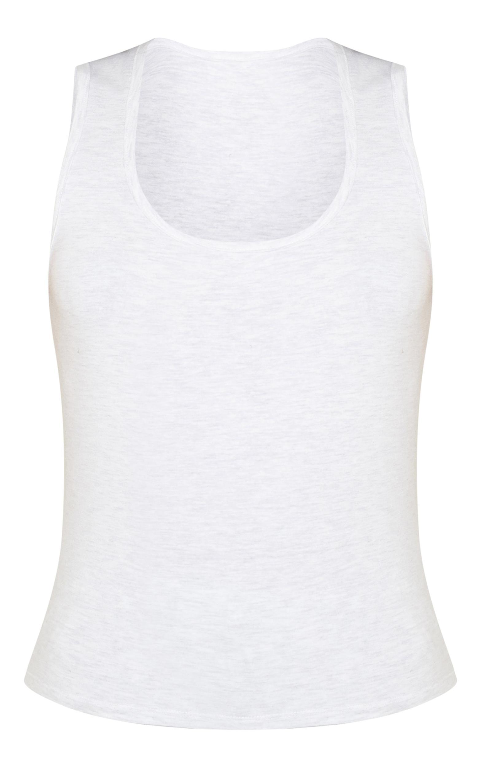 Grey Marl Jersey Pj Vest Product Image