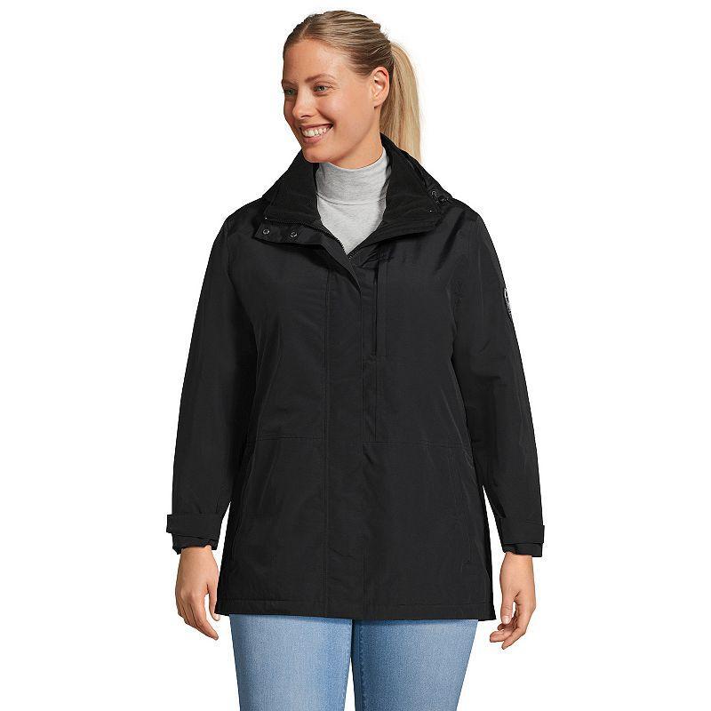 Plus Size Lands' End Squall Waterproof Insulated Winter Jacket, Women's, Size: 2XL, Ivory Pearl Product Image