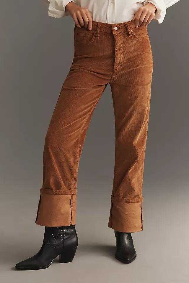 The Scotty Cuffed High-Rise Straight-Leg Jeans by Pilcro: Corduroy Edition Product Image