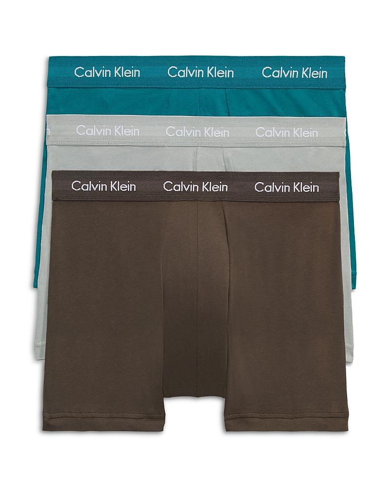 Men's Calvin Klein 3-pack Cotton Stretch Boxer Briefs, Size: Large, Black Product Image