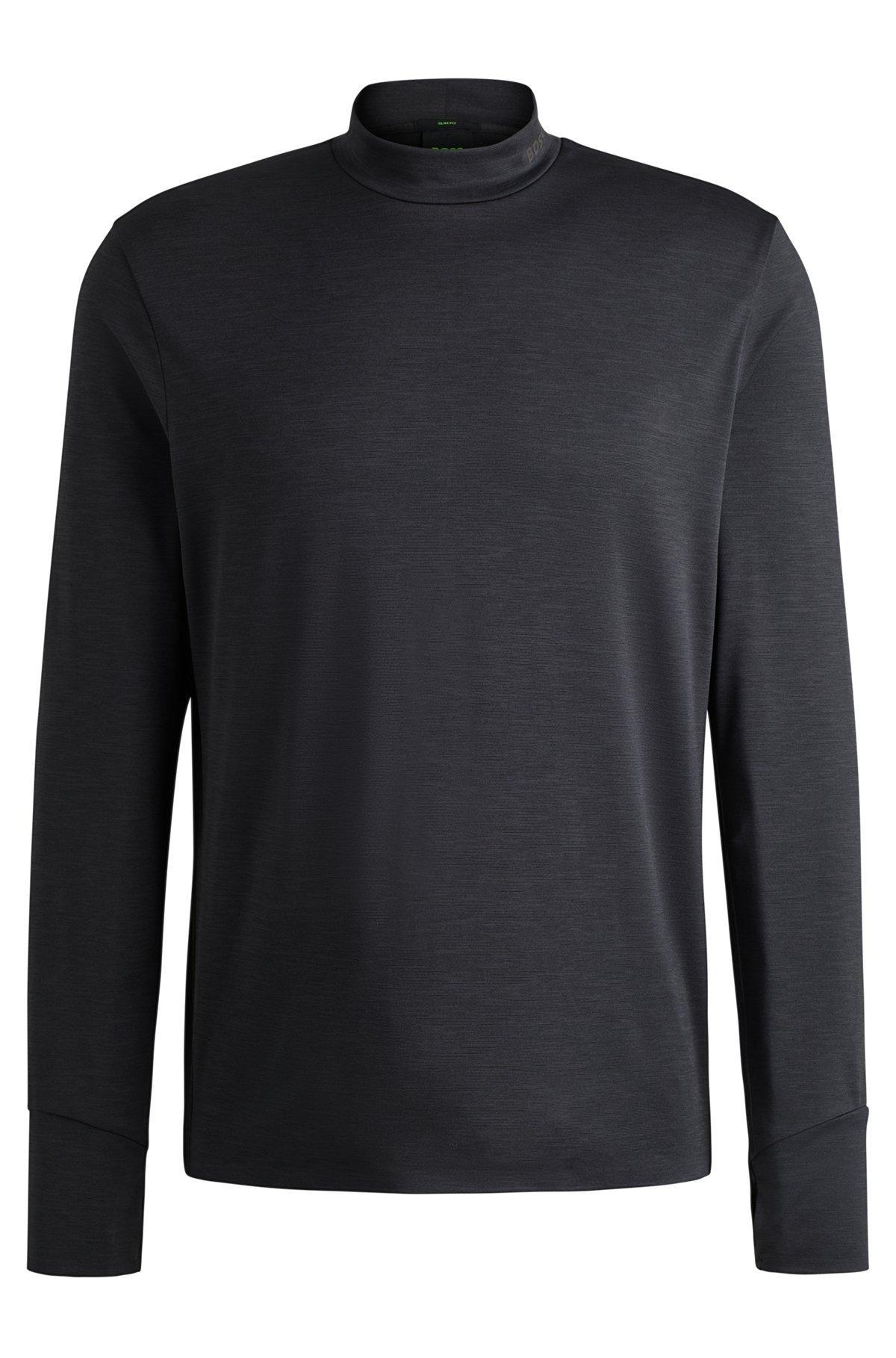 Slim-fit long-sleeved T-shirt in temperature-regulating fabric Product Image