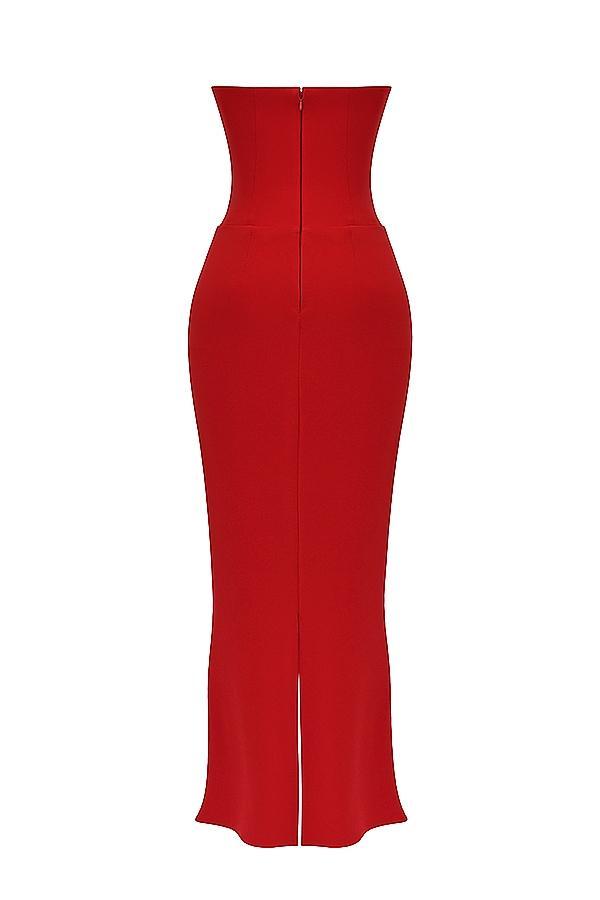 Tamara Cherry Strapless Corset Dress Product Image