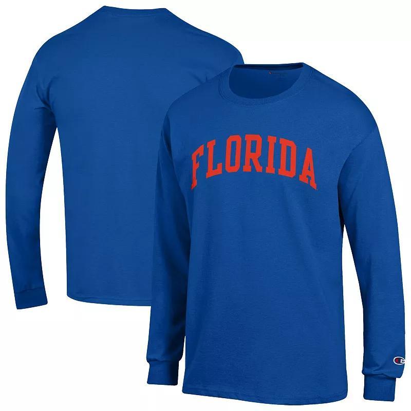 Mens Champion Royal Florida Gators Basic Arch Long Sleeve T-Shirt Product Image