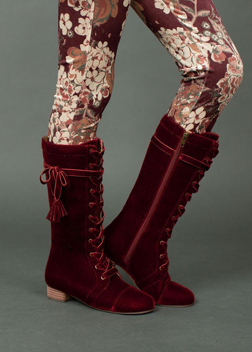 Myla Leggings in Currant Floral Girls Product Image