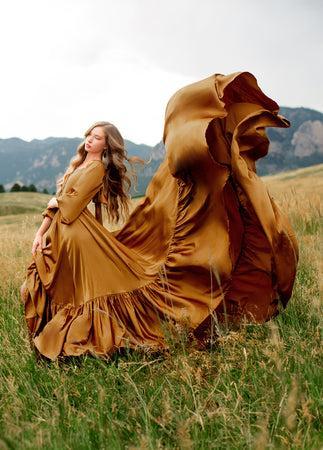 Lorna Impact Dress in Dark Honey Female Product Image